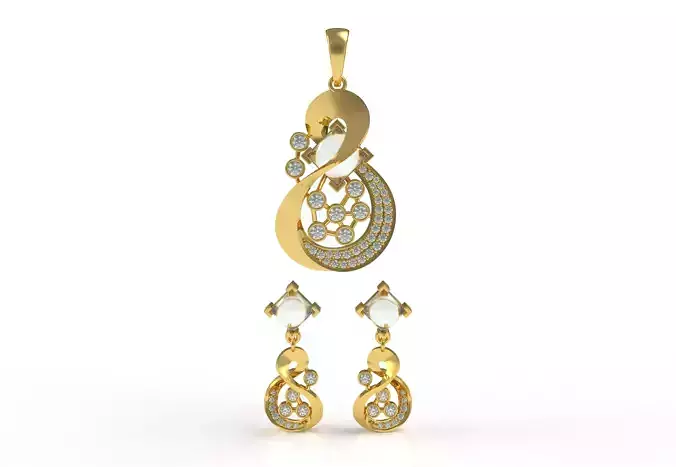 Diamond Pendant Set 04