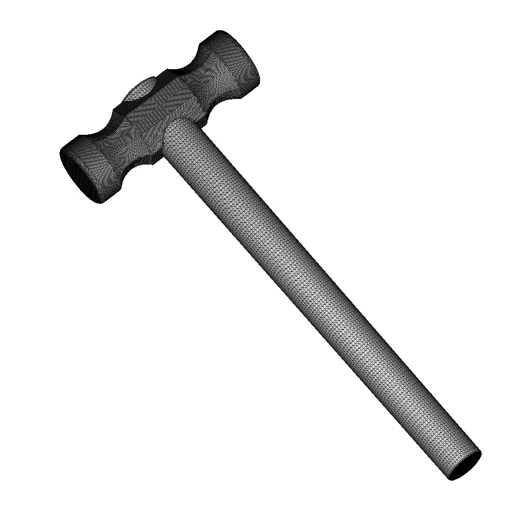 Carpentry Iron Hammer 3D print model_3