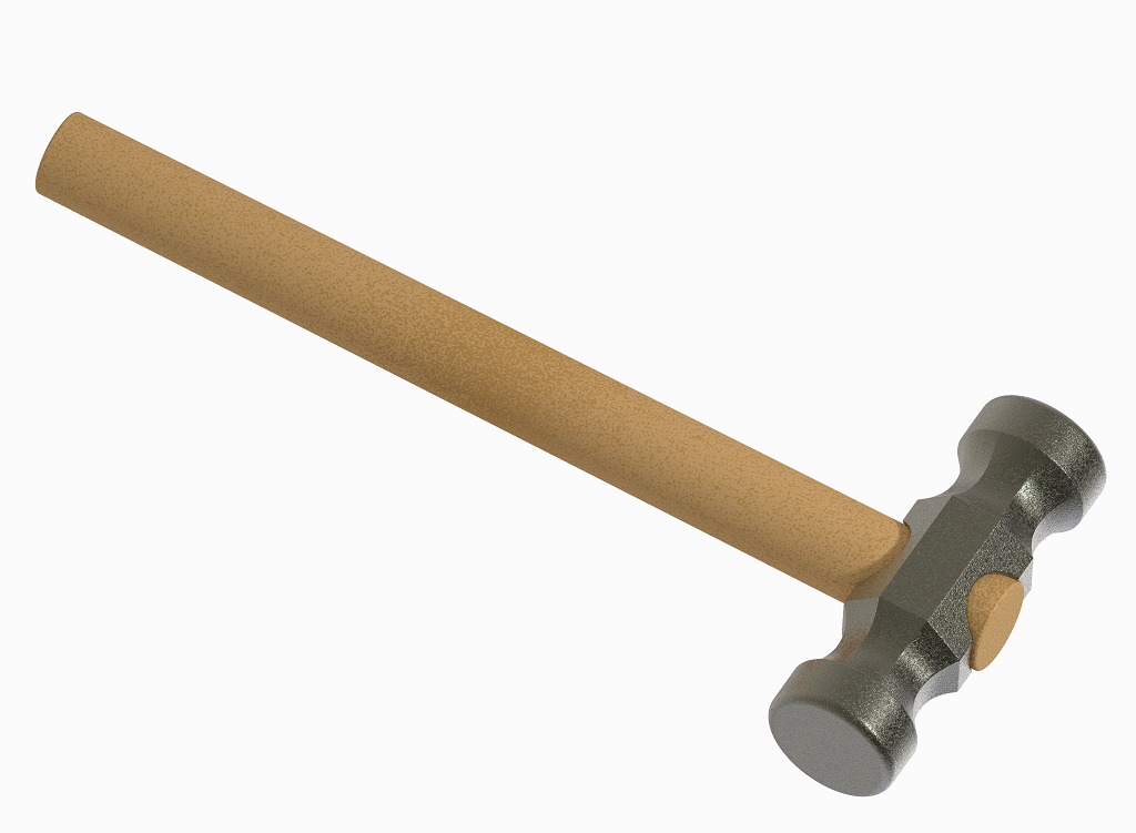 Carpentry Iron Hammer 3D print model_2