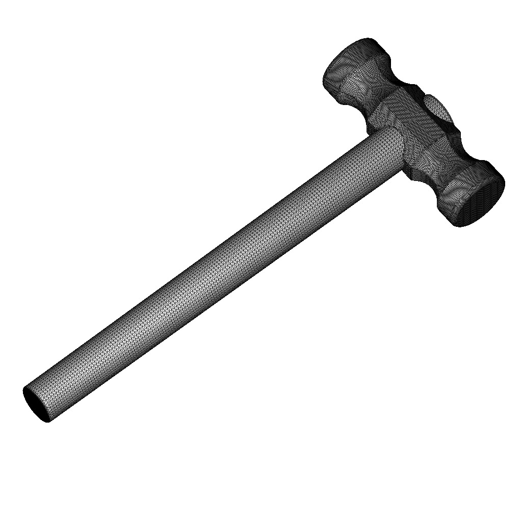 Carpentry Iron Hammer 3D print model_4
