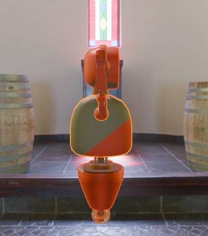 Priest robot in the church Free low-poly 3D model_2