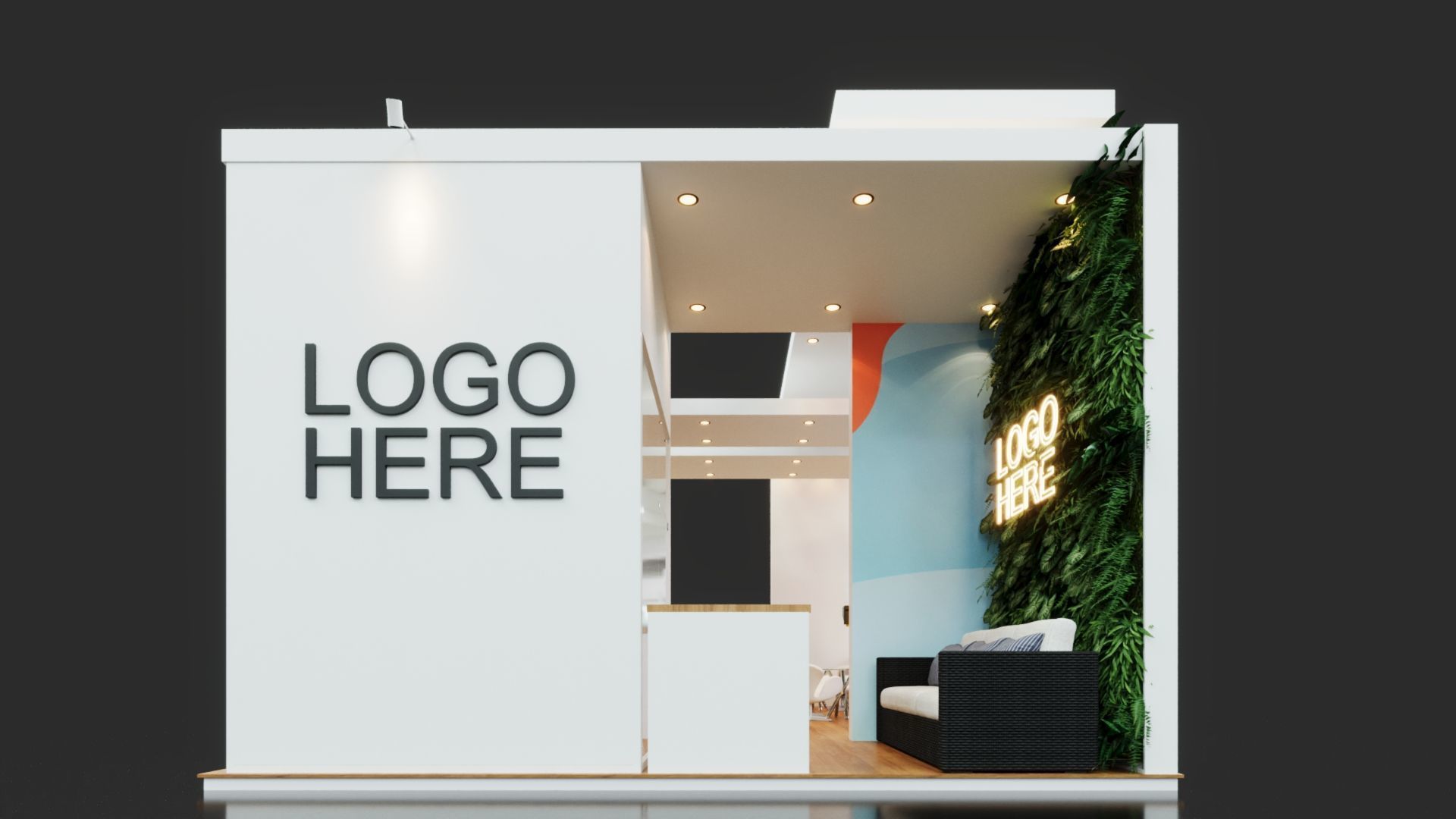 Exhibition Stand - 10m x 5m 3D model - 50m 3D model 3D model_3