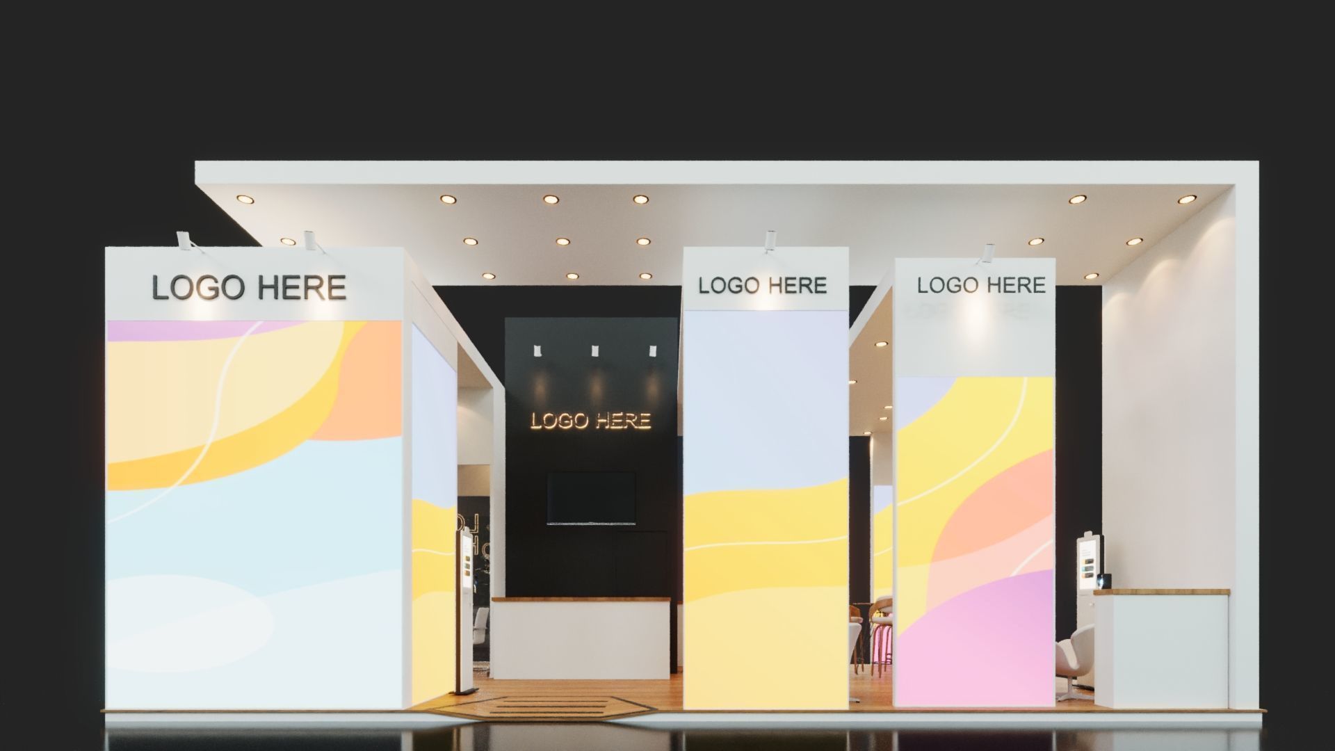 Exhibition Stand - 10m x 5m 3D model - 50m 3D model 3D model_4