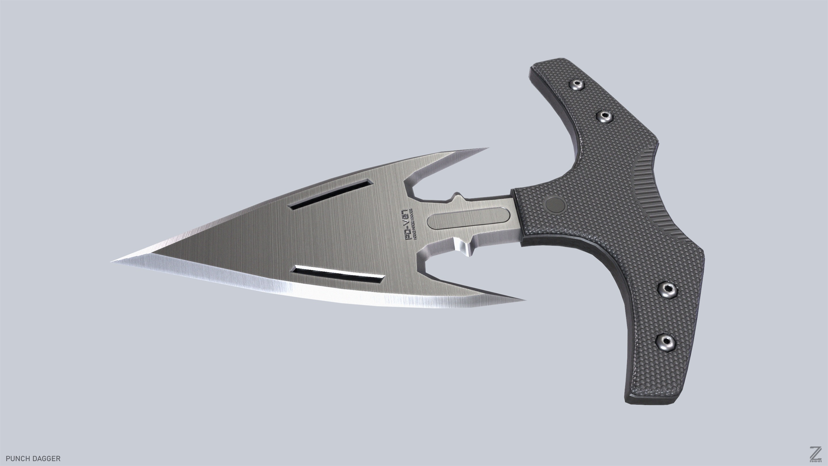 Punch dagger Low-poly 3D model_7