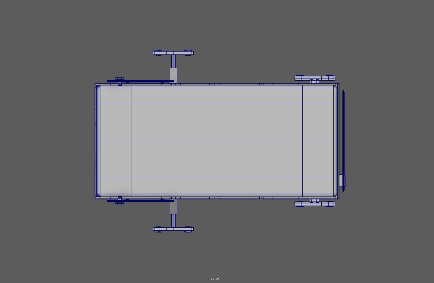 Hospital patient bed Low-poly 3D model_12