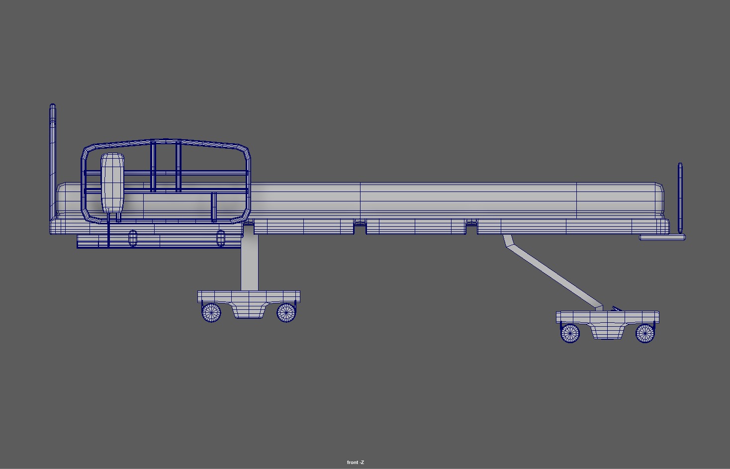 Hospital patient bed Low-poly 3D model_15