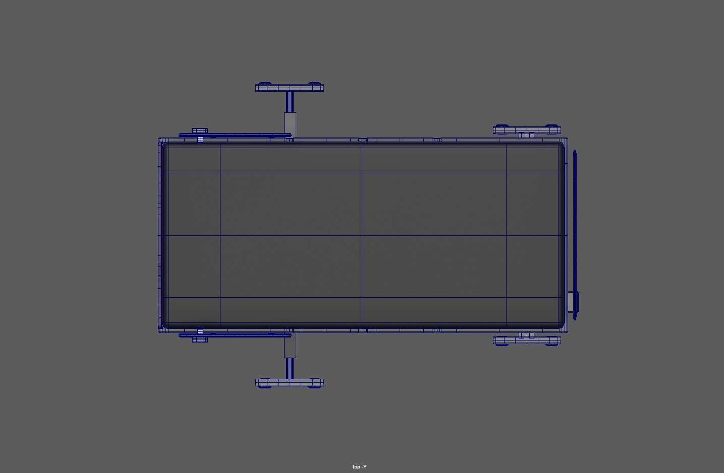 Hospital patient bed Low-poly 3D model_11
