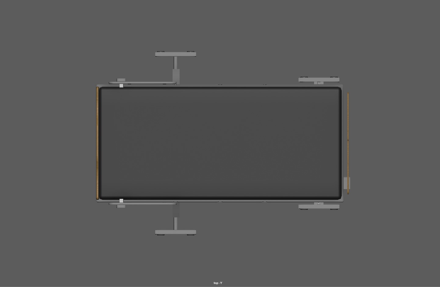 Hospital patient bed Low-poly 3D model_10