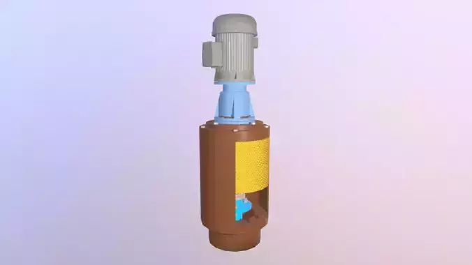 Motor Pump Low-poly 3D model