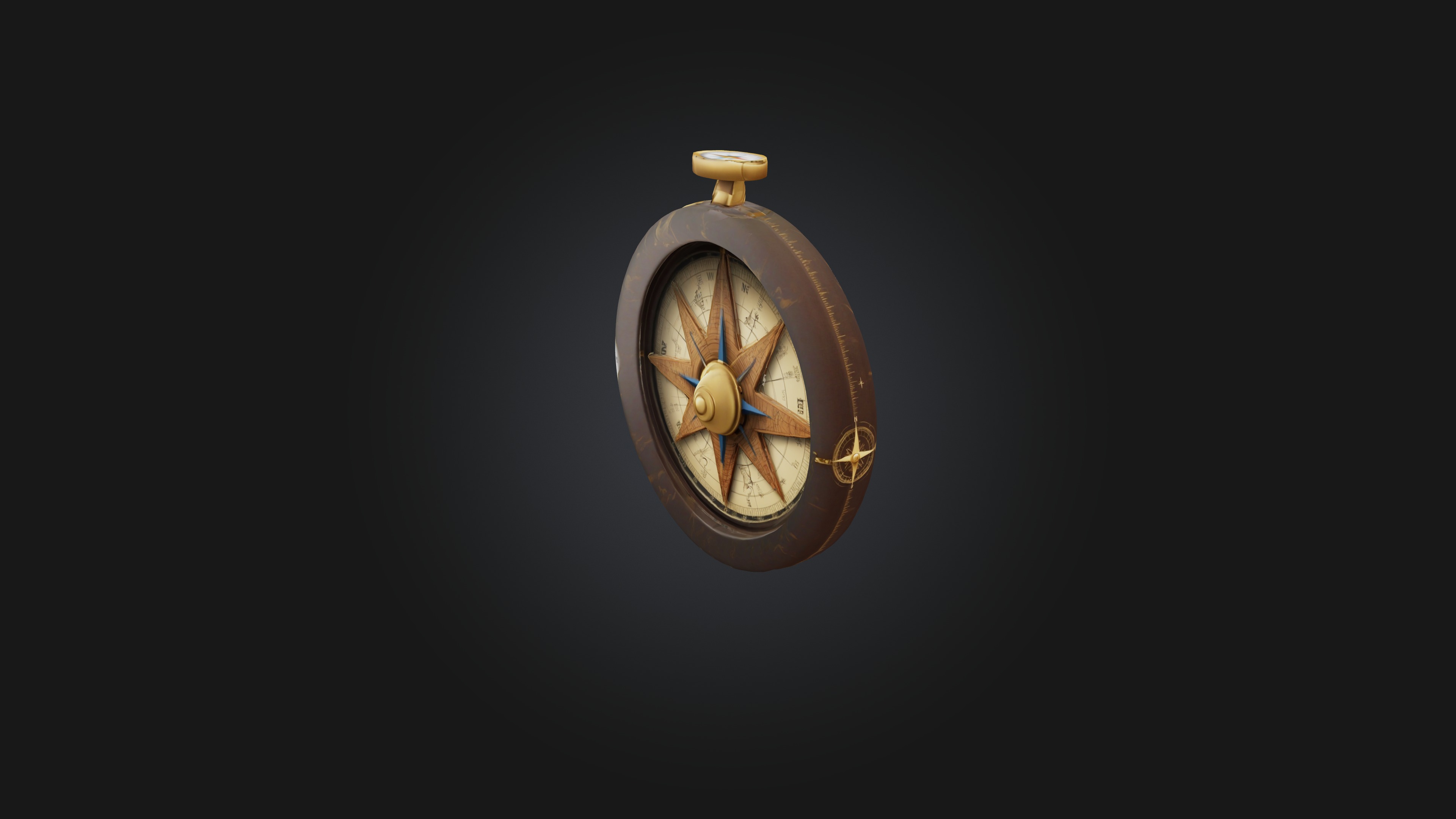 Cartoon Compass 3D model_4