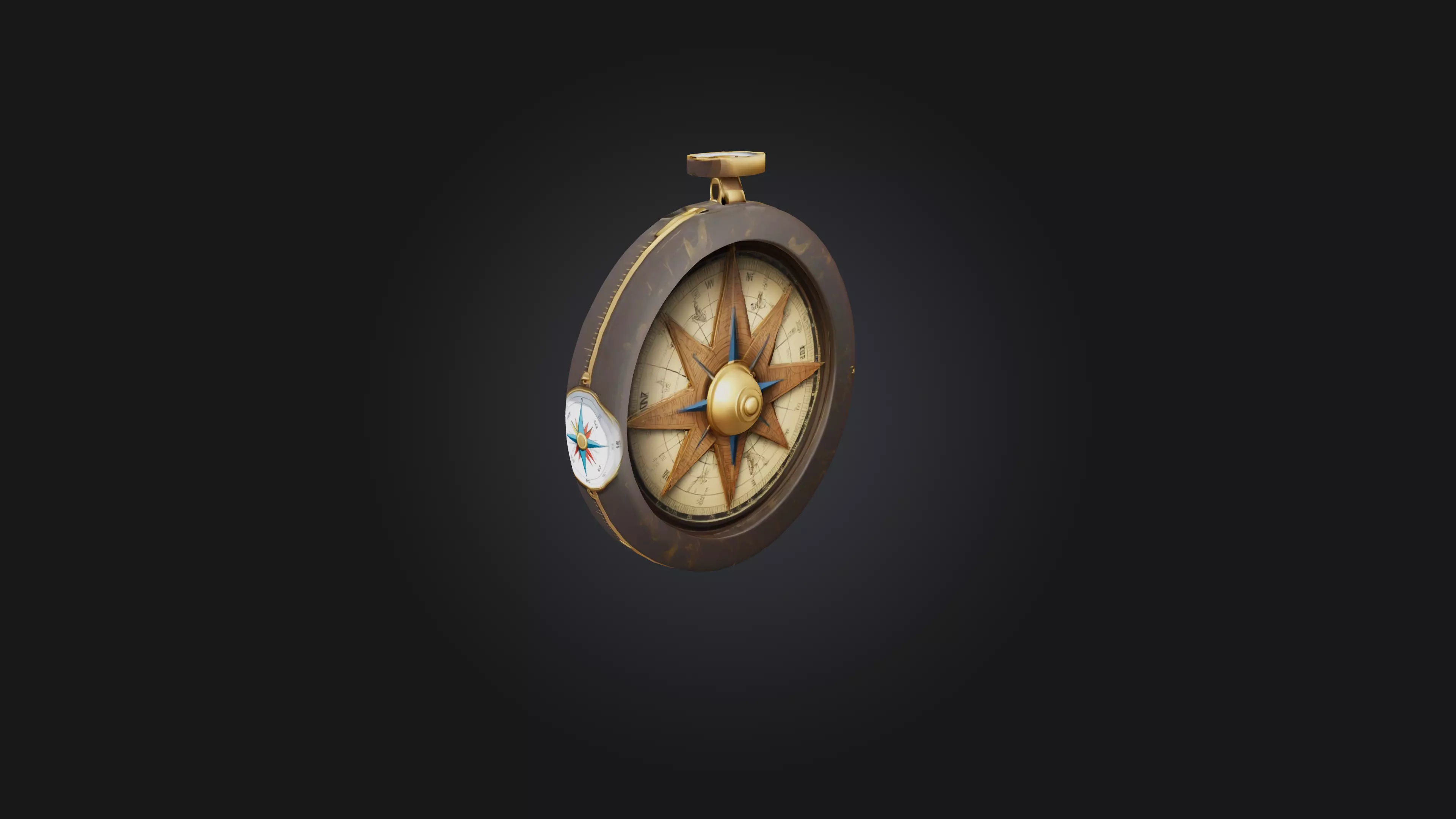 Cartoon Compass 3D model_0