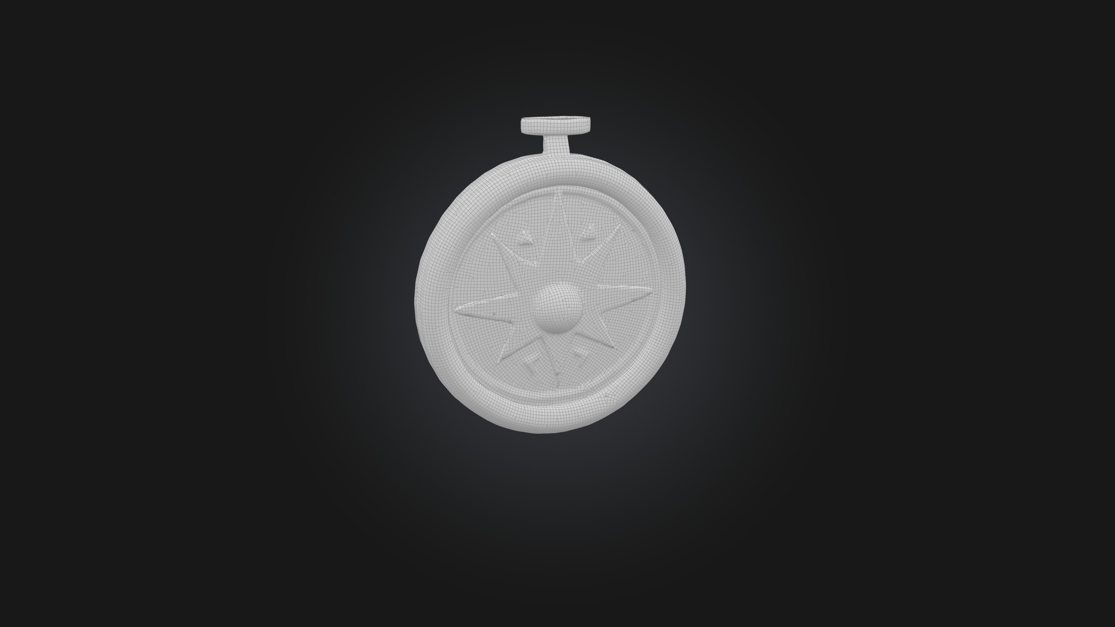 Cartoon Compass 3D model_2
