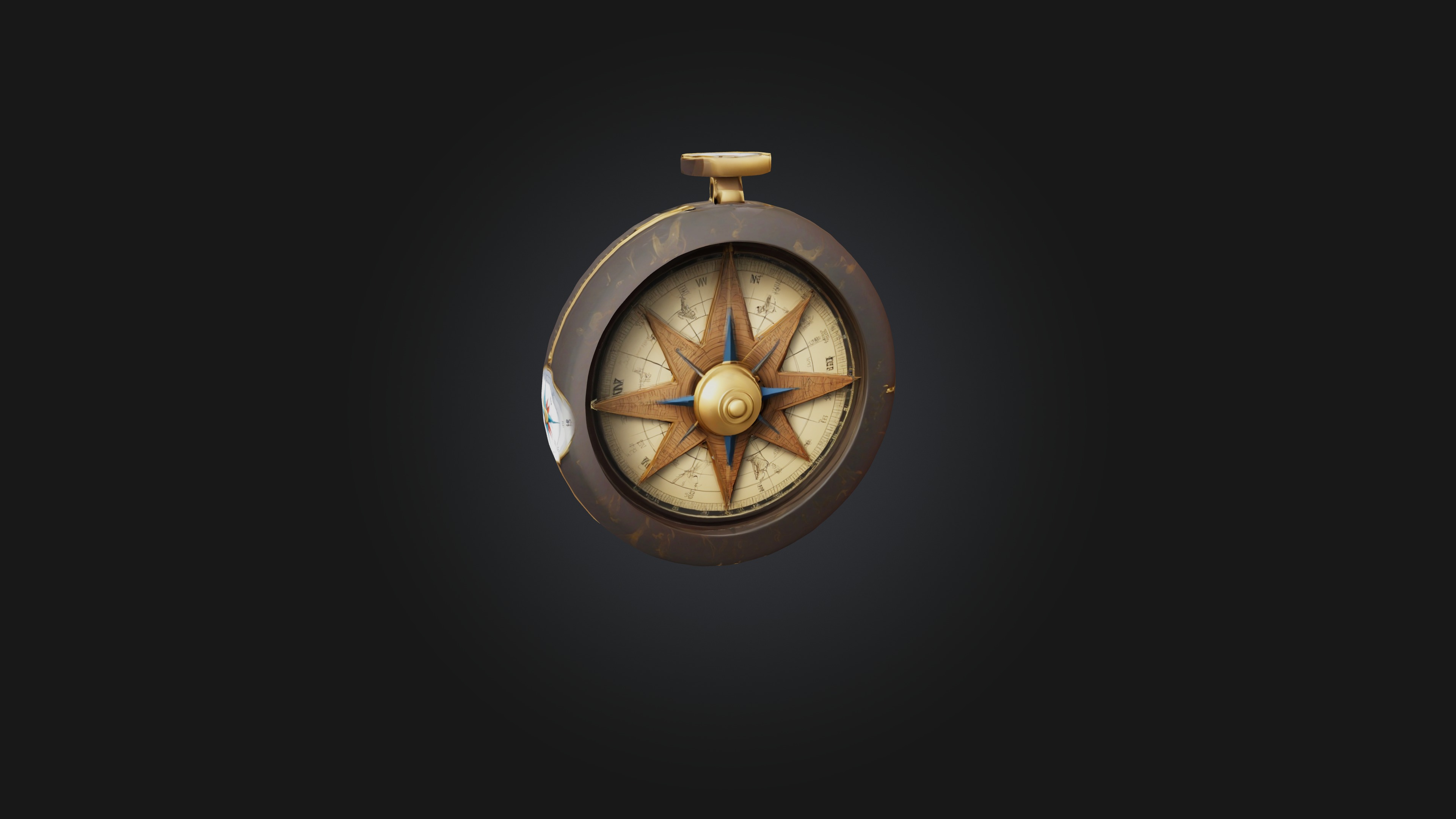 Cartoon Compass 3D model_1