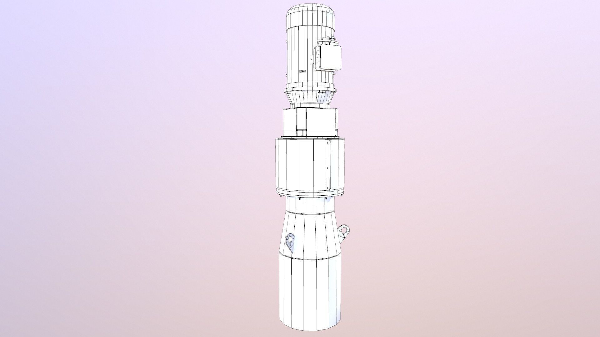 Motor Pump Low-poly 3D model_11