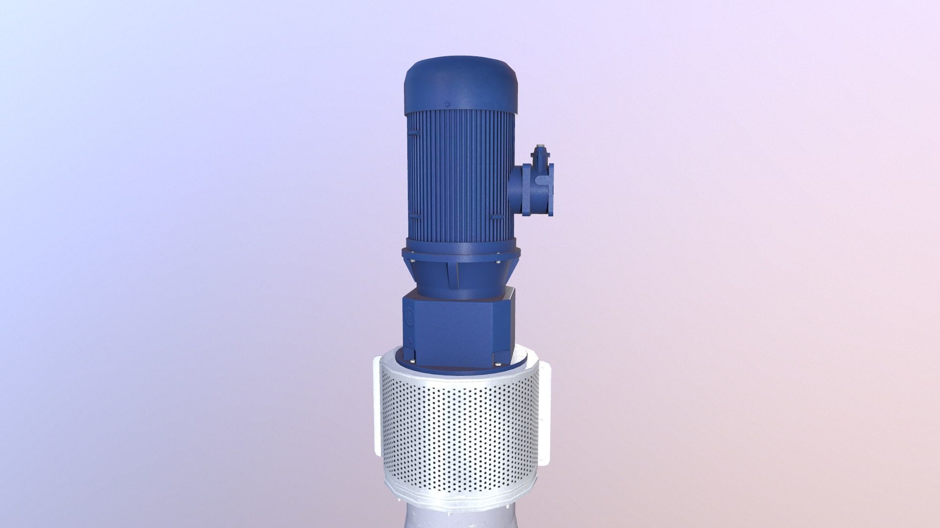 Motor Pump Low-poly 3D model_2