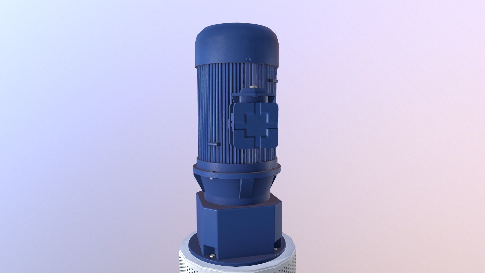 Motor Pump Low-poly 3D model_5