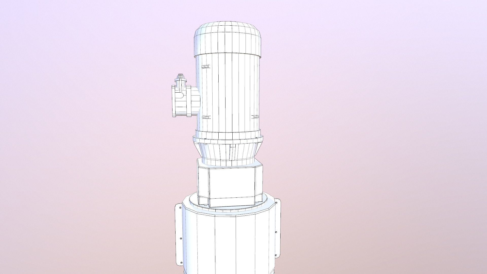 Motor Pump Low-poly 3D model_13