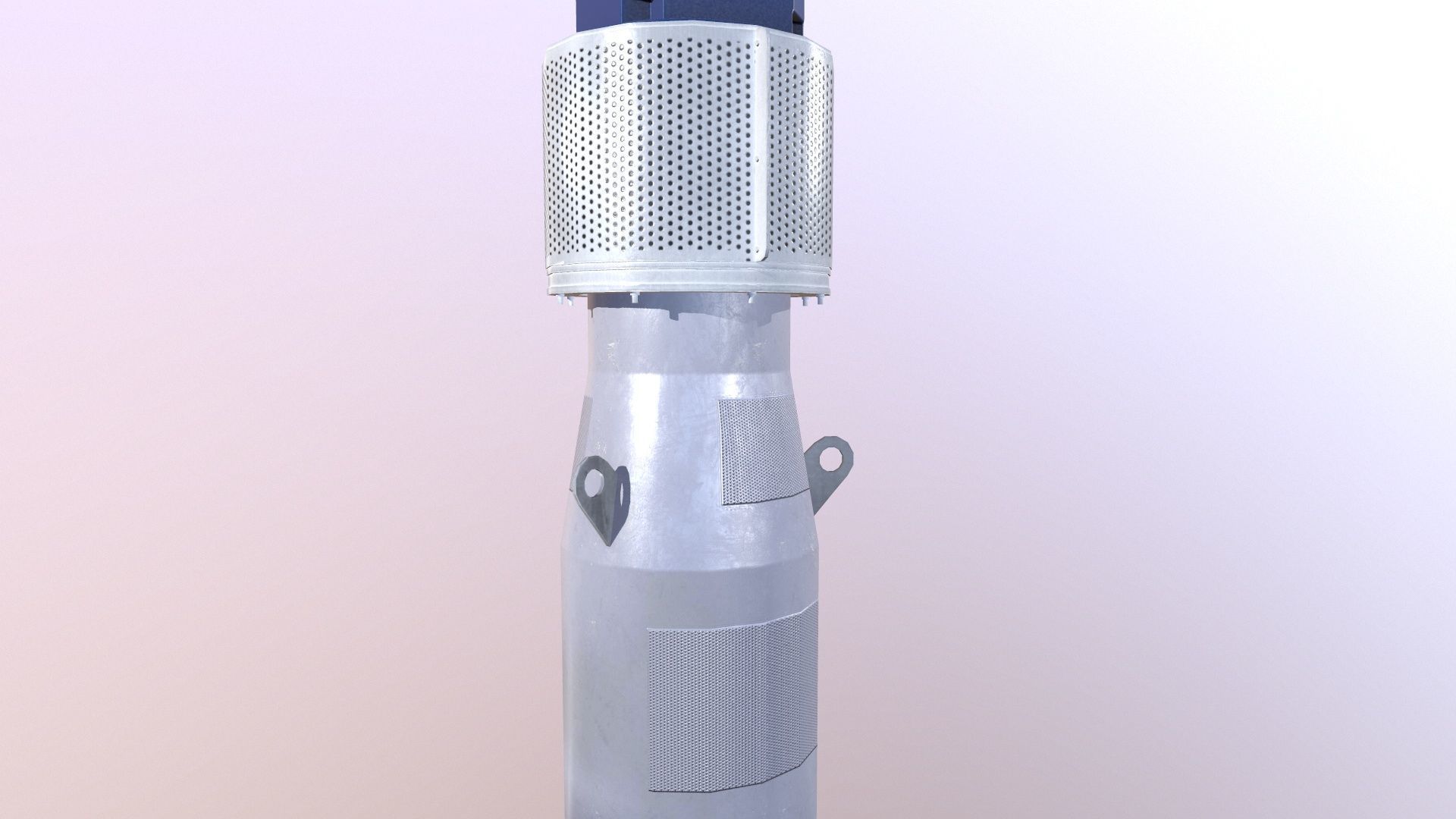 Motor Pump Low-poly 3D model_9