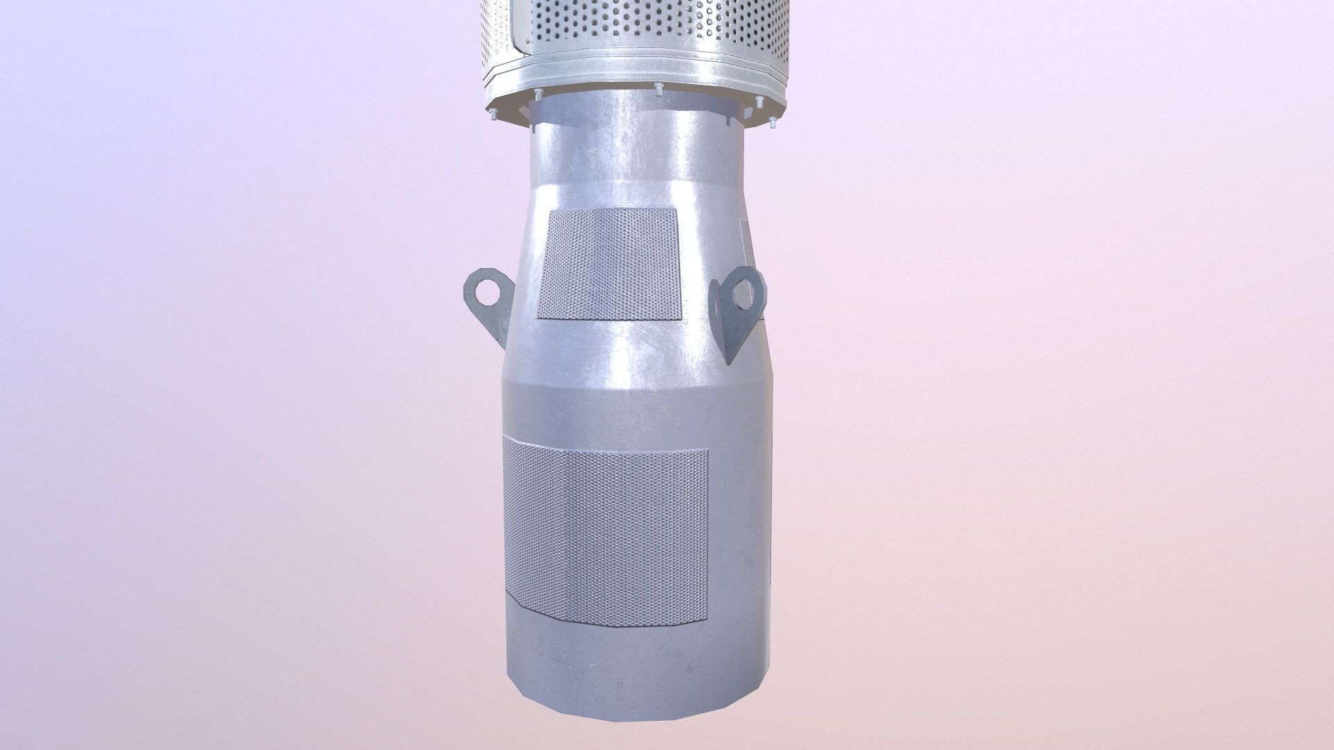 Motor Pump Low-poly 3D model_8
