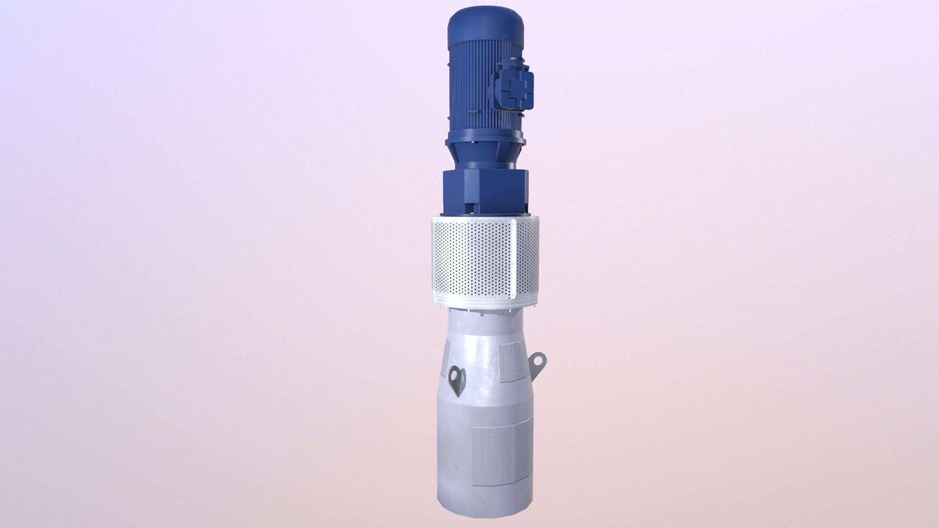 Motor Pump Low-poly 3D model_10