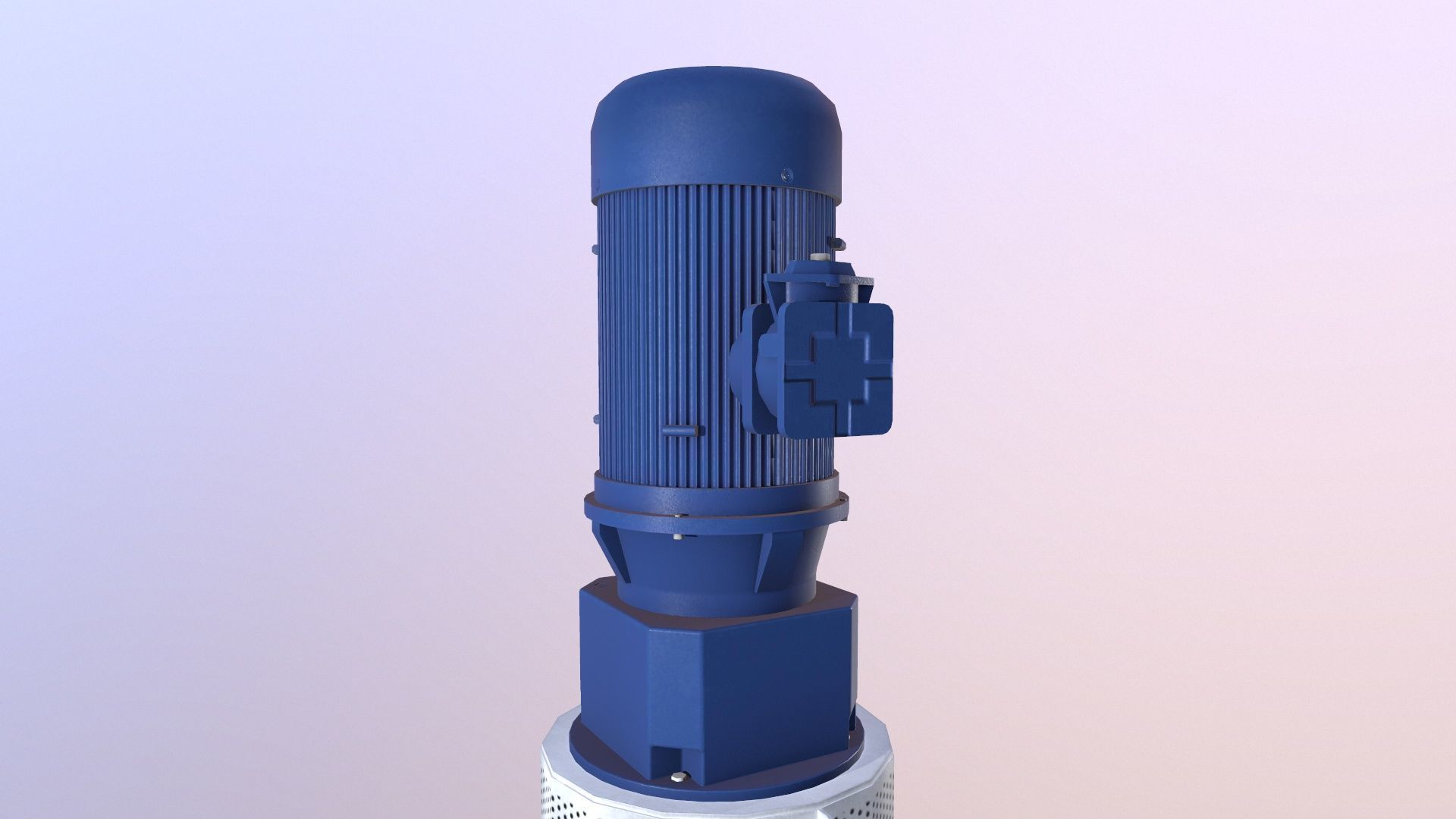Motor Pump Low-poly 3D model_4