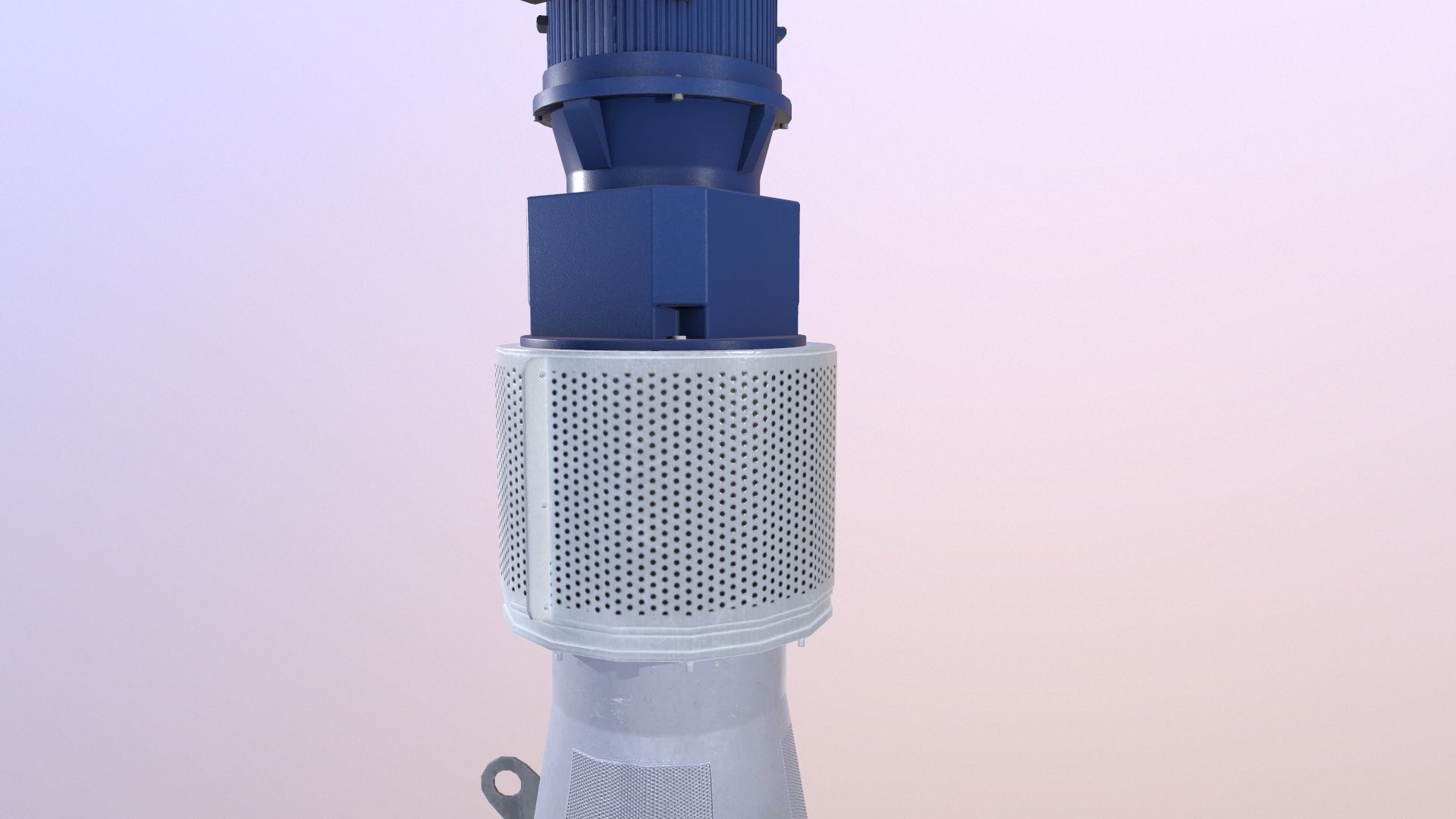 Motor Pump Low-poly 3D model_7