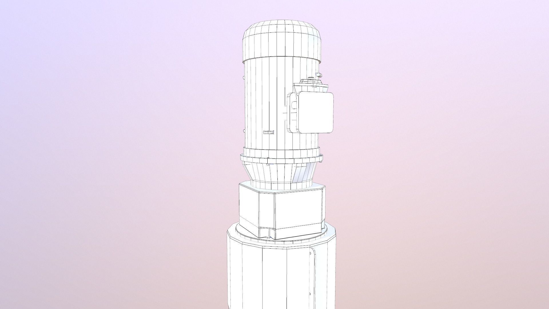 Motor Pump Low-poly 3D model_12