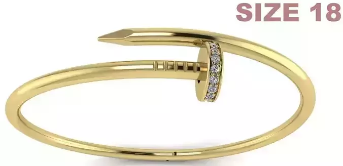 Nail Bracelet With Diamonds Size 18 - Just Un Clou