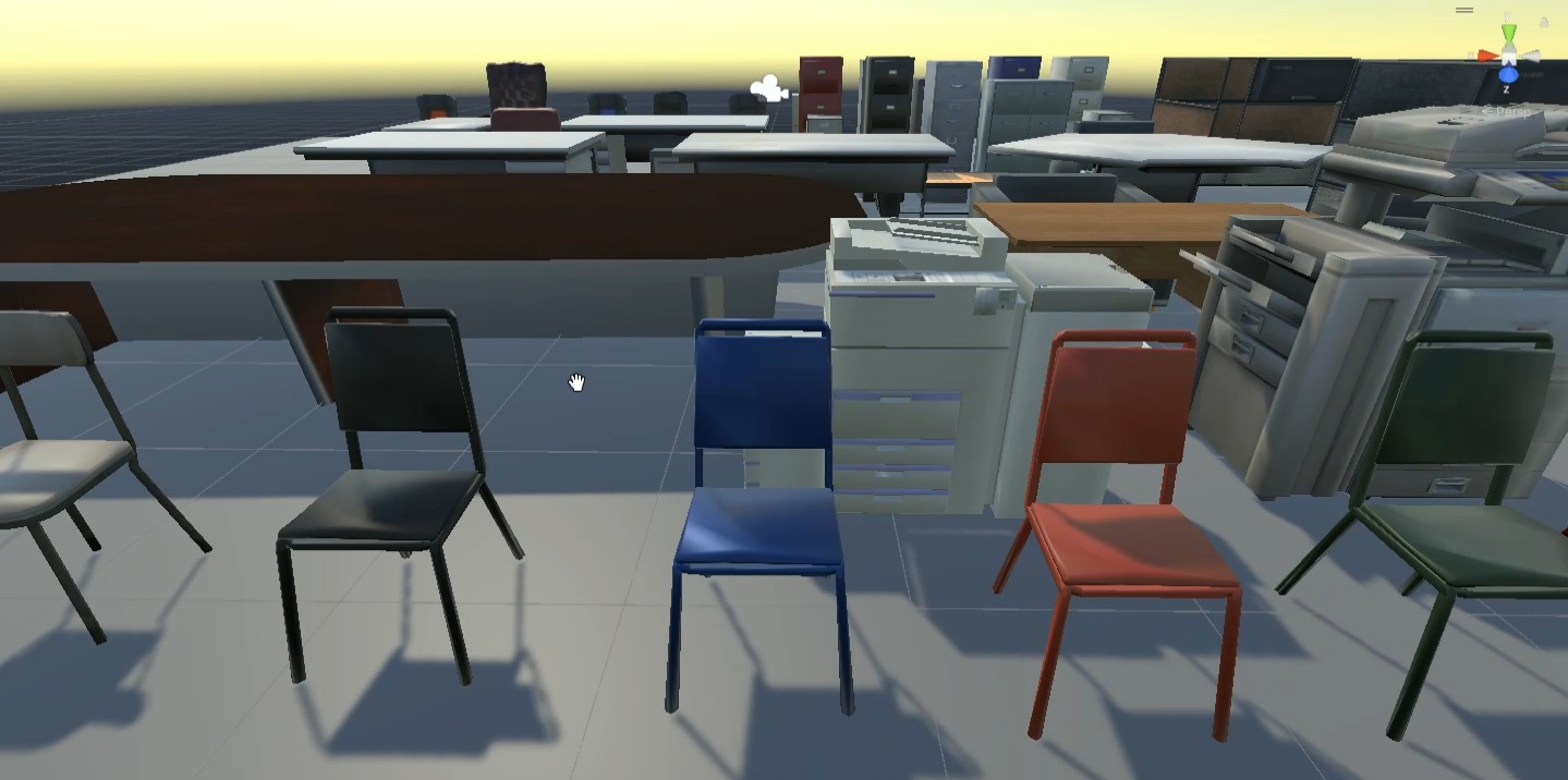 Office Furniture Pack 3D Model Low-poly 3D model_2