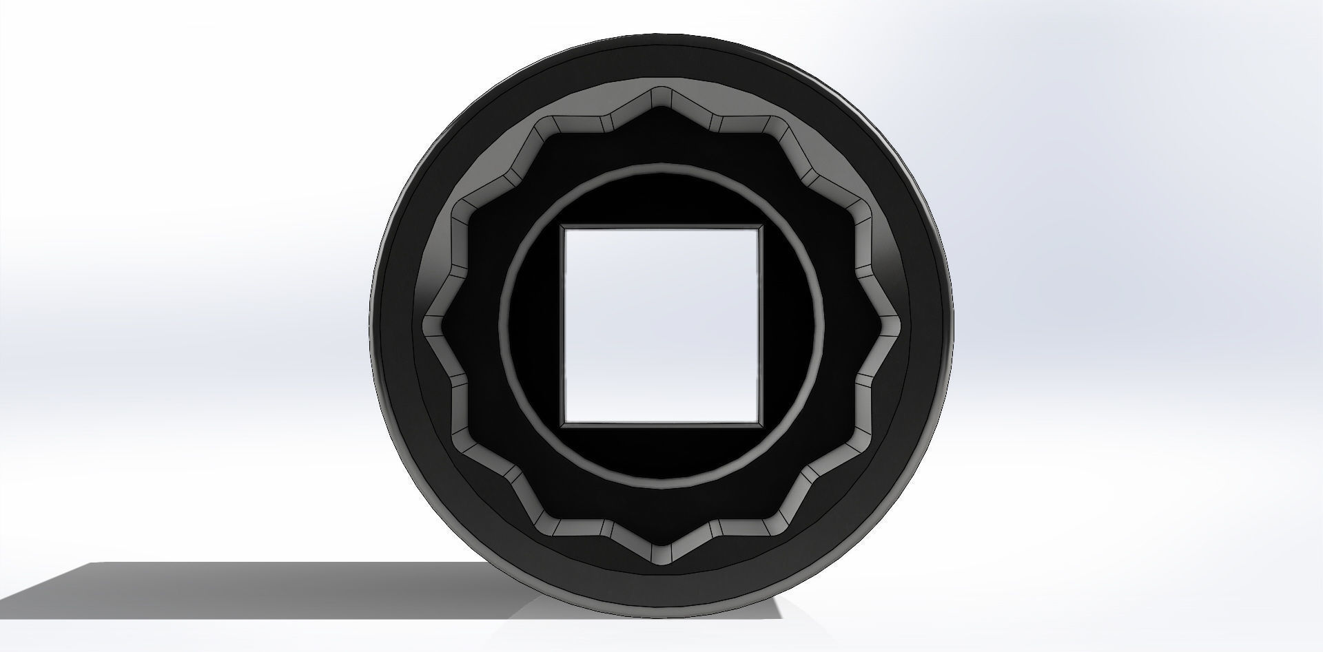 Soquete 11mm x 1-4 pol Socket 3D model_8