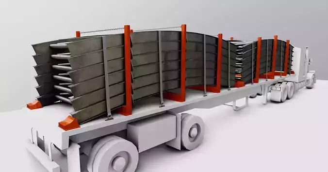 CARGO MODELS FOR TRUCK TRAILER-Bridge Modul Type-1-1 3D model