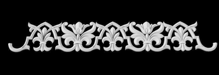 Central decor ornament for furniture 3D model_2