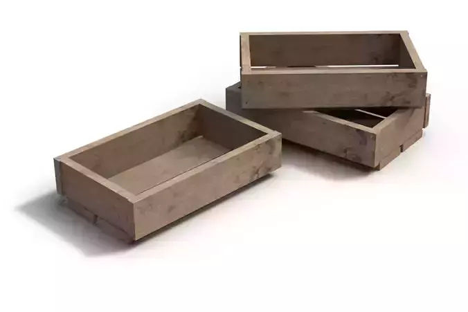 Wooden Crate 3D