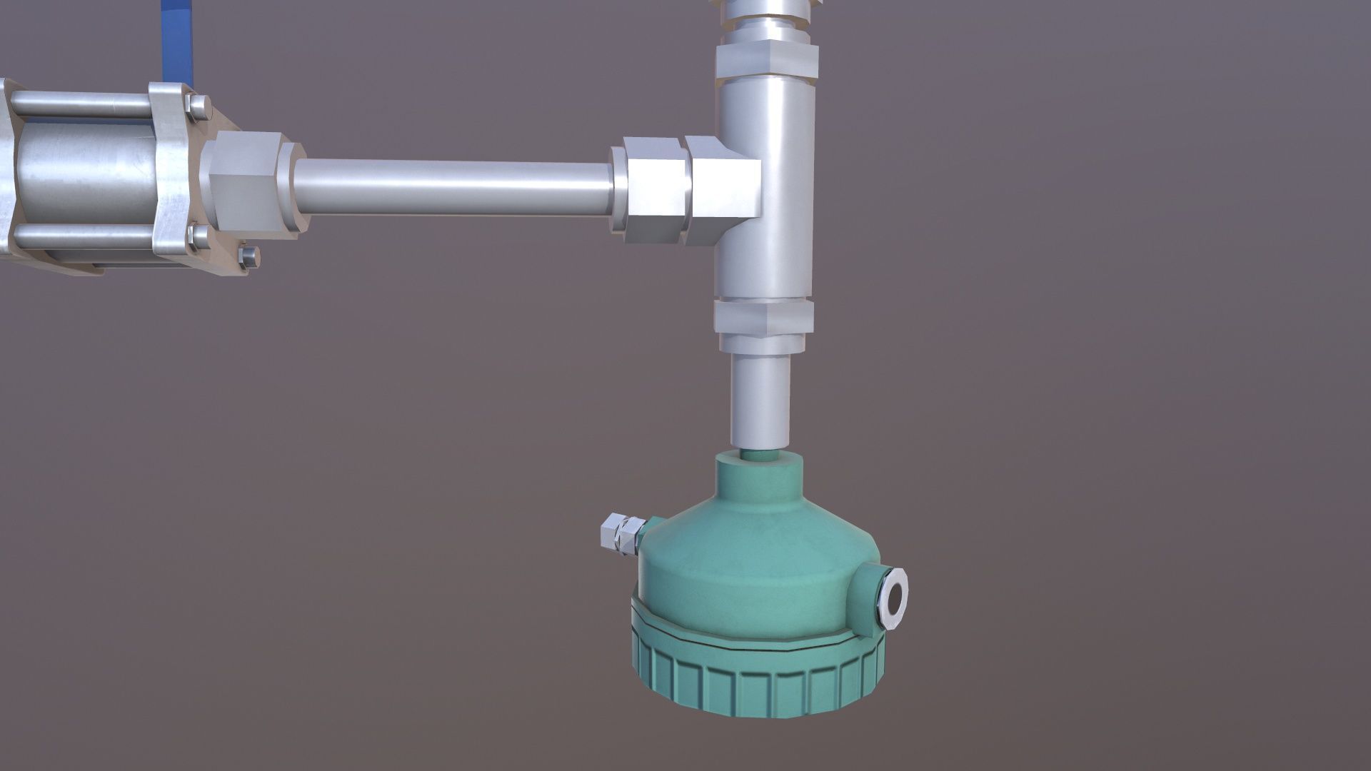 Valve and Flange Low-poly 3D model_6