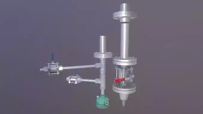 Valve and Flange Low-poly 3D model Valve and Flange Low-poly 3D model