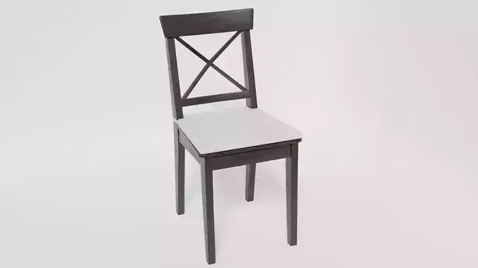 Dark wood chair 