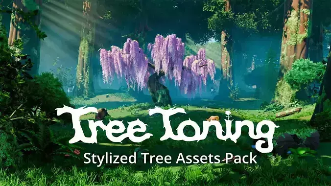 Tree Toning - The stylized Tree Pack Low-poly 3D model