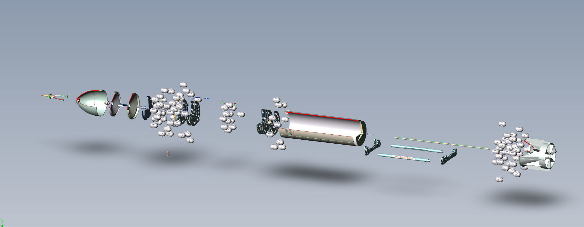 Cluster aviation bomb RBK 500  AO 2 5 RTM Moulage 3D printable  3D model_10