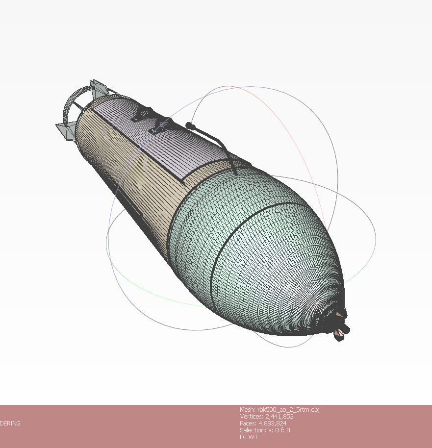 Cluster aviation bomb RBK 500  AO 2 5 RTM Moulage 3D printable  3D model_14