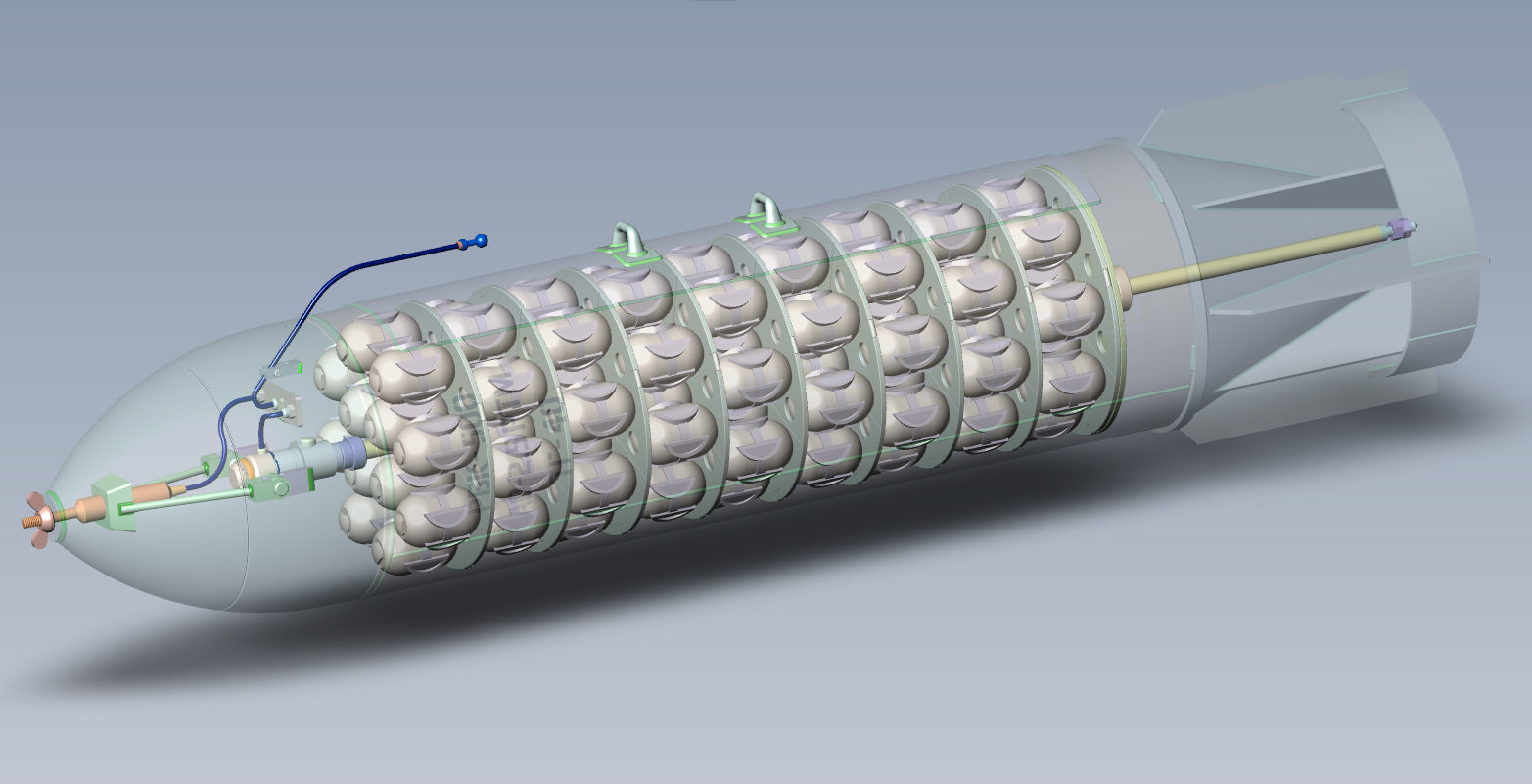 Cluster aviation bomb RBK 500  AO 2 5 RTM Moulage 3D printable  3D model_5