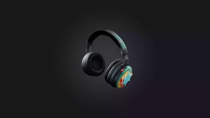 Cartoon Headphones 3D model