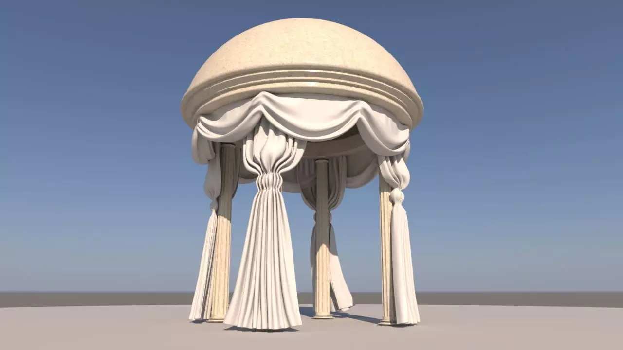 Cake topper wedding dome 3D print model