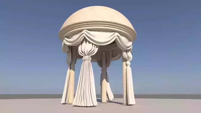 Cake topper wedding dome 3D print model