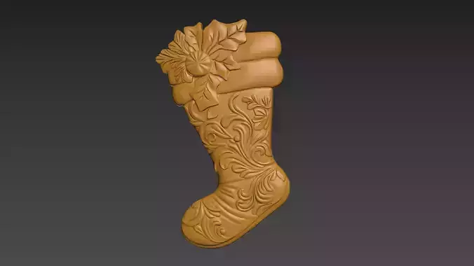 Christmas Stocking Sock Bags Relief 3D print model