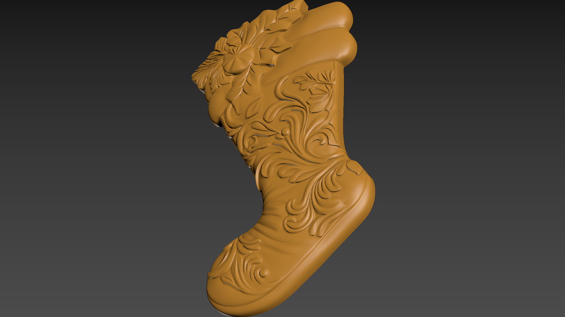 Christmas Stocking Sock Bags Relief 3D print model_5