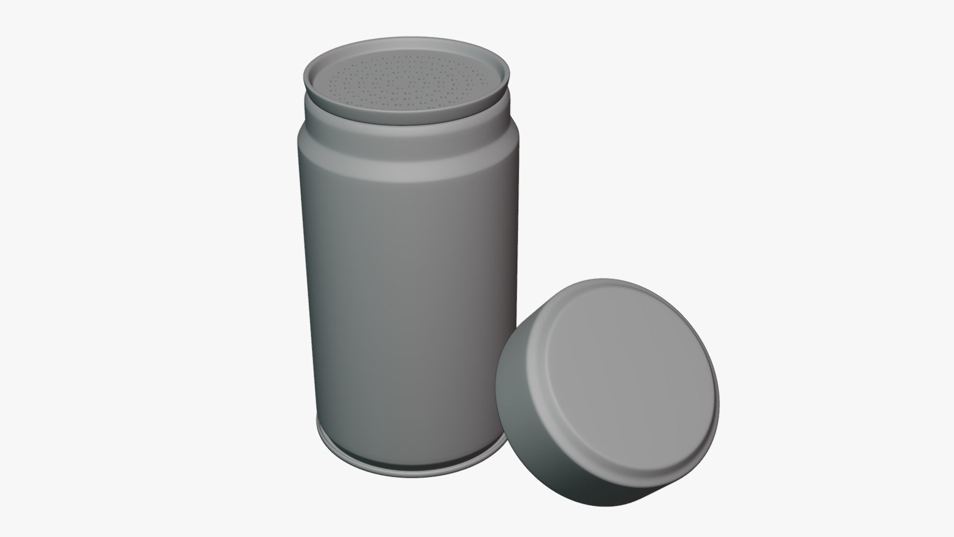 Basic Coffee Can - Geometry Only No Textures No Materials 3D model_4