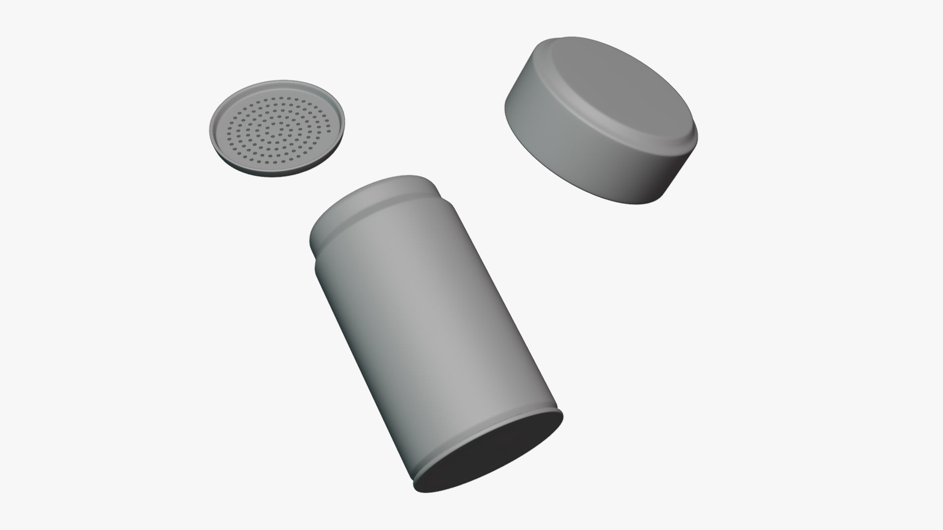 Basic Coffee Can - Geometry Only No Textures No Materials 3D model_3