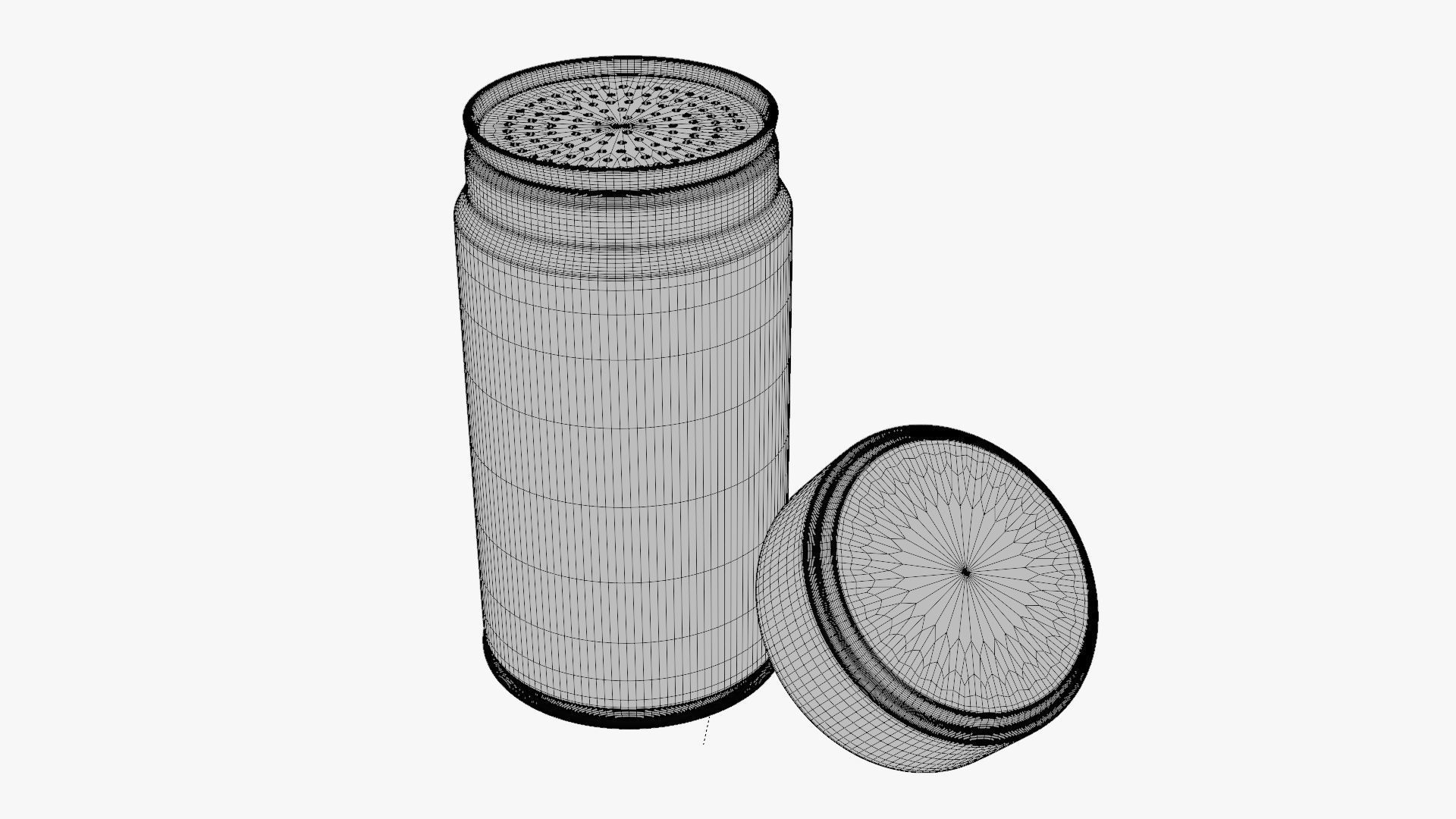 Basic Coffee Can - Geometry Only No Textures No Materials 3D model_5