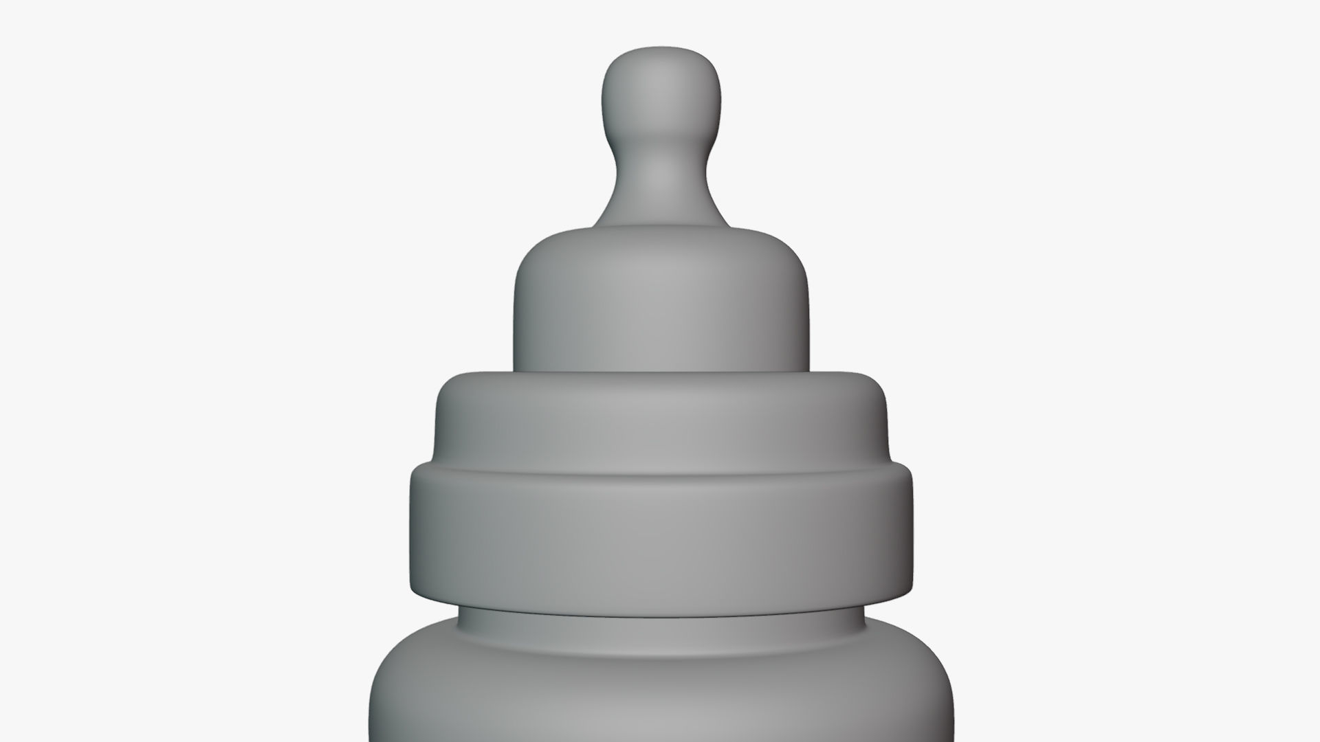 Basic Baby Bottle - Geometry Only No Textures No Materials 3D model_4