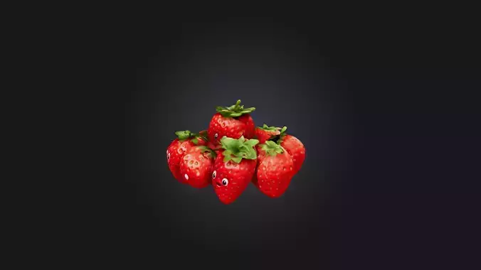 Cartoon Strawberries
